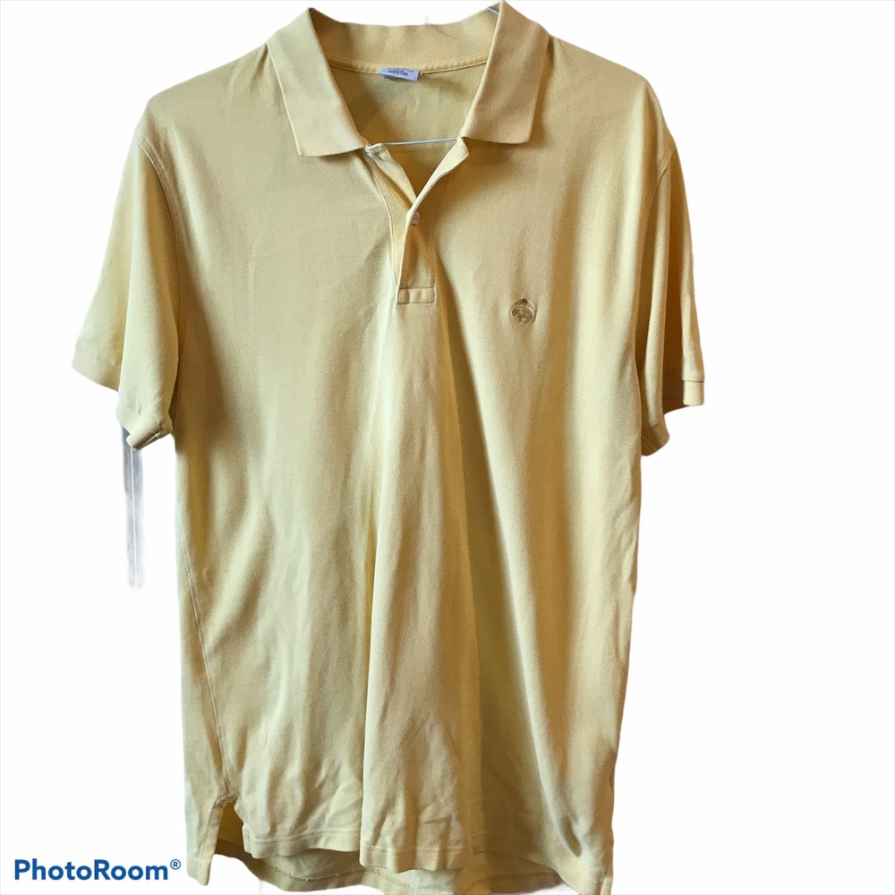 Brooks Brothers Performance Polo XL Yellow Excellent Slim Fit Cotton PiquΓ© Logo